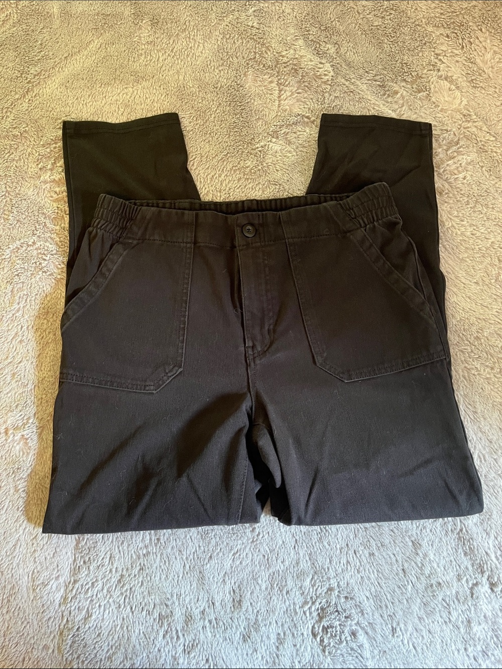 Black Stretch Casual Pants